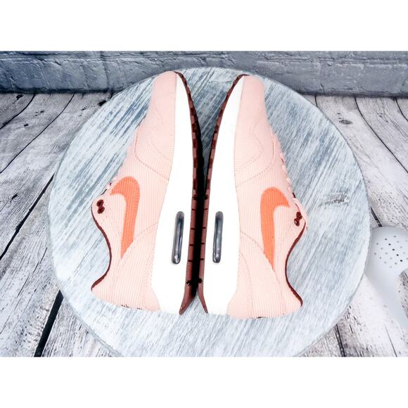 Nike Air Max 1 with Extra laces Corduroy Coral Stardust/Bright Coral Men 9.5 NIB - Picture 8 of 11